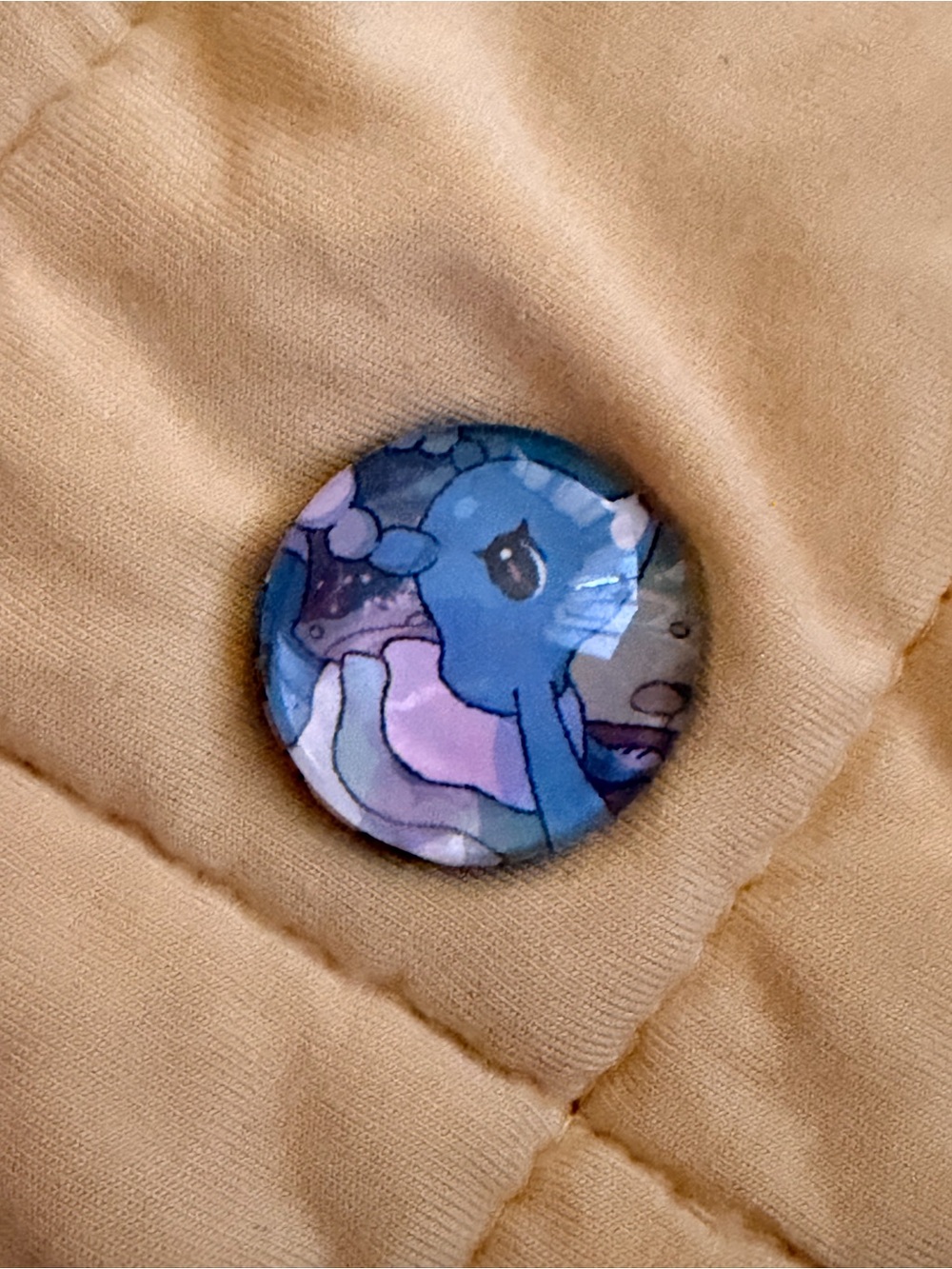 Pokemon Blue and Purple Popplio Art Pin